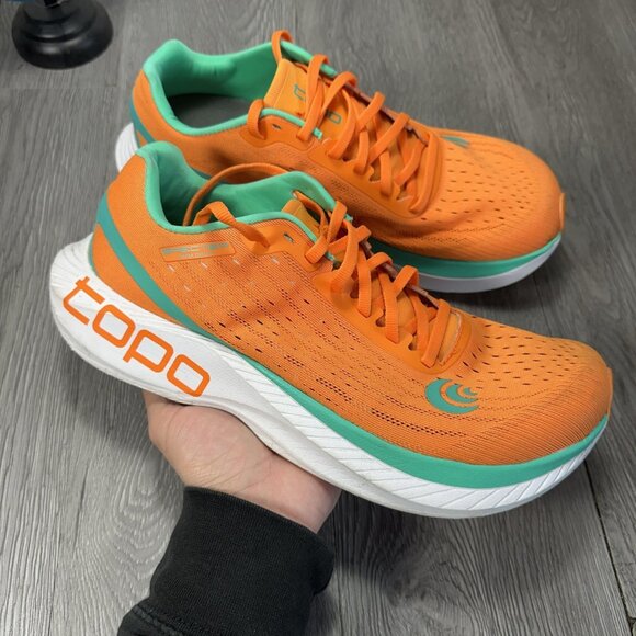 Topo Athletic Shoes Mens 9.5 Orange Specter Running Sneaker Cushioned main image 9